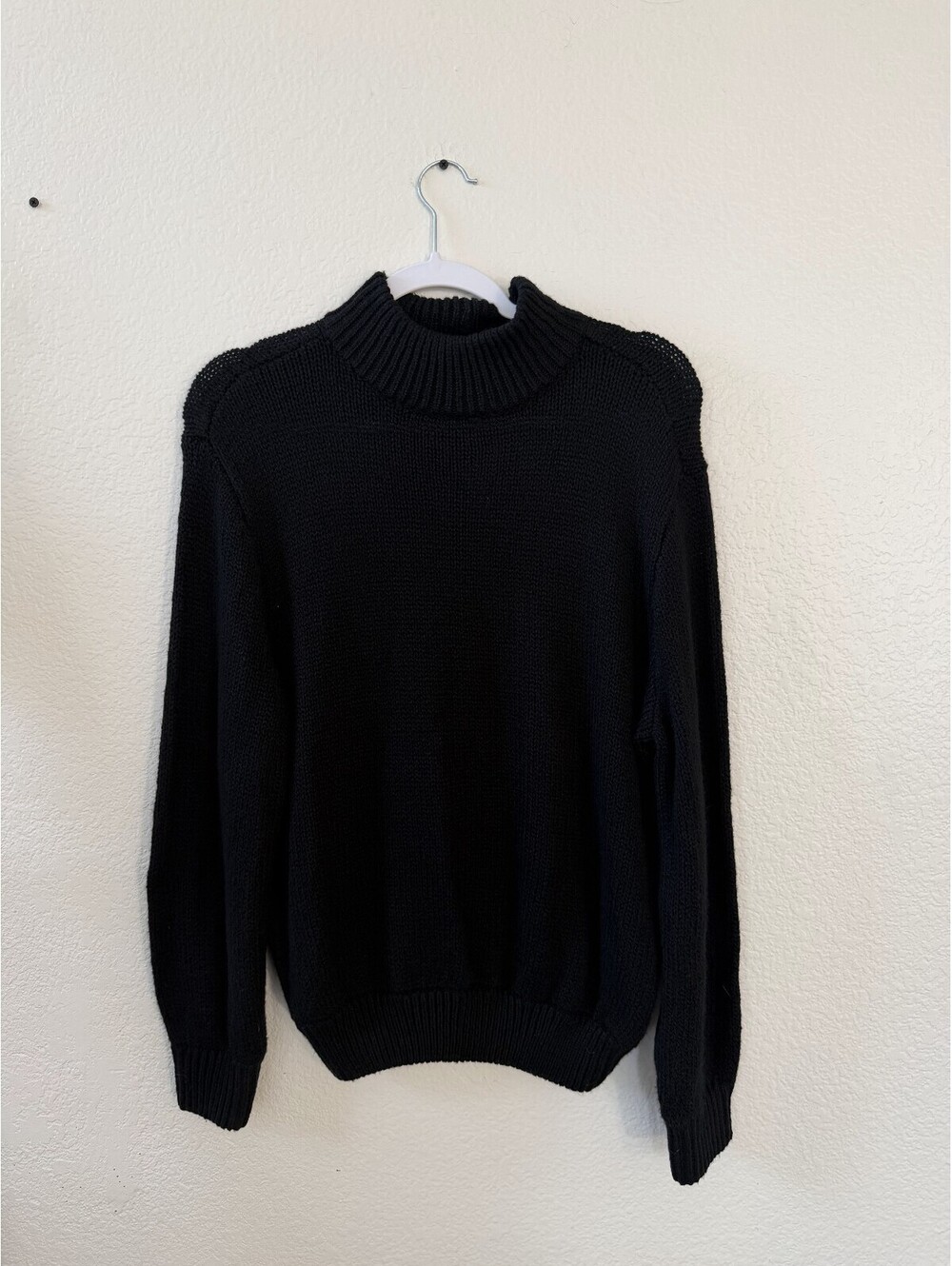 NWT American Eagle Aerie Black Turtleneck Sweater quiet luxury